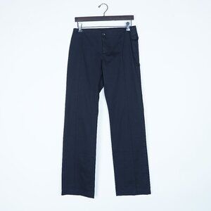 VJC Versace Chino Straight Leg Pant Black US 2 Work Office Preppy Classic Casual
